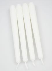 Lote de 4 velas antorcha de 25 cm - Blanco