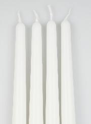Lote de 4 velas antorcha de 25 cm - Blanco