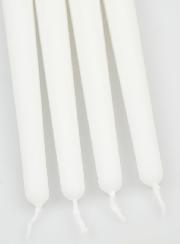 Lote de 4 velas antorcha de 25 cm - Blanco