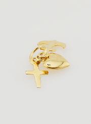 Colgante de oro de 9 quilates con ancla, corazón y cruz - 10 mm