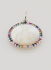 Medalla Milagrosa de la Virgen María en Nácar - 15 mm