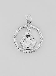 Medalla Milagrosa de la Virgen María en Nácar - 15 mm