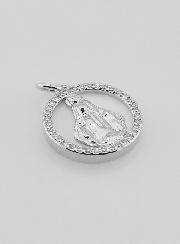 Medalla Milagrosa de la Virgen María en Nácar - 15 mm