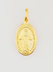 Medalla Milagrosa de Aluminio Chapado en Oro - 19 mm