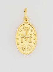 Medalla Milagrosa de Aluminio Chapado en Oro - 19 mm