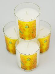 4 velones para el Día de Todos los Santos