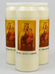 3 velas de novena a Nuestra Señora del Monte Carmelo