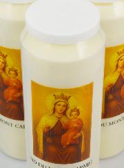 3 velas de novena a Nuestra Señora del Monte Carmelo