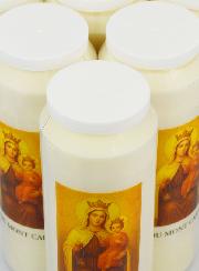 10 velas de novena a Nuestra Señora del Monte Carmelo