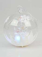 Adorno navideño de cristal iluminado de 10 cm - Natividad