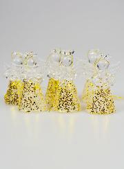 Juego de 6 ángeles navideños colgantes - 4,5 cm