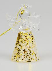 Juego de 6 ángeles navideños colgantes - 4,5 cm