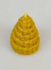 Vela decorativa en forma de cono, 100% cera de abeja - 5 cm