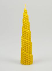 Vela cónica de cera de abeja 100% natural - 15 cm