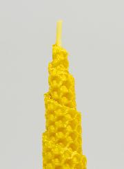 Vela cónica de cera de abeja 100% natural - 15 cm