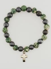 Pulsera de Piedras Naturales - Ágata Arbórea y Hematita 8mm