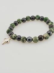 Pulsera de Piedras Naturales - Ágata Arbórea y Hematita 8mm