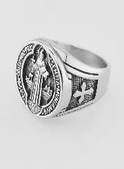 Anillo de sello de San Benito - Talla 57