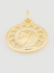 Medalla de la Virgen María calada y chapada en oro - 20 mm