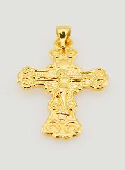 Colgante de cruz arabesca grande con baño de oro - 20 mm