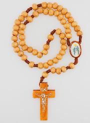 Rosario de la Medalla Milagrosa con Cuentas de Madera