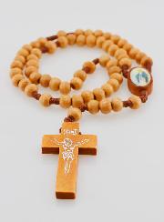 Rosario de la Medalla Milagrosa con Cuentas de Madera