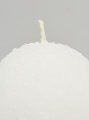 Vela de Decoración Esférica Escarchada 8 cm - Blanco