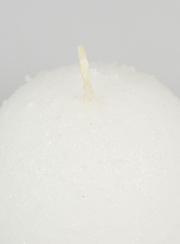 Vela de Decoración Esférica Escarchada 8 cm - Blanco