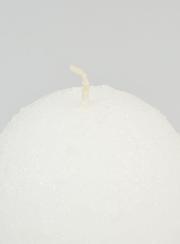 Vela navideña esférica de 8 cm - Blanca