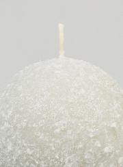 Vela navideña esférica de 8 cm - Plateada