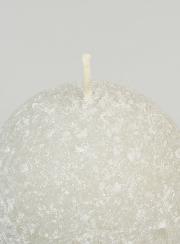 Vela navideña esférica de 8 cm - Plateada