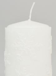 Vela Decorativa Cristales de Nieve - Blanco