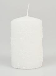 Vela navideña Copo de Nieve - Blanca