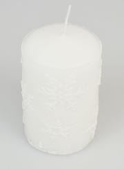 Vela navideña Copo de Nieve - Blanca