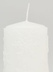 Vela navideña Copo de Nieve - Blanca