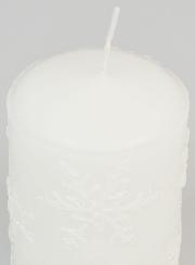 Vela navideña Copo de Nieve - Blanca