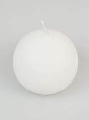 Vela esférica decorativa de 60 mm - Blanca