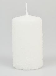 Vela navideña efecto nieve - 10 cm