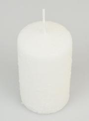 Vela navideña efecto nieve - 10 cm