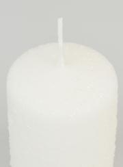 Vela navideña efecto nieve - 10 cm