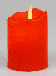 Vela de noche a pilas - Roja