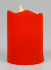 Vela de noche a pilas - Roja