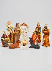 Belén navideño con 11 figuras - 8 cm
