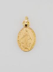 Medalla Milagrosa de Oro de 18 quilates - 10 mm