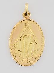 Medalla Milagrosa de Oro de 18k - 25 mm
