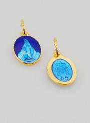 Medalla Milagrosa, plata doarada y esmalte bicolor - 13 mm