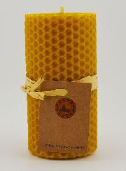 Vela de cera de abeja 100 % natural - 10 x 5 cm
