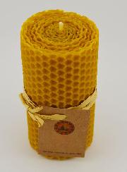 Vela de cera de abeja 100 % natural - 10 x 5 cm