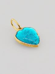 Medalla Milagrosa en forma de Corazón Azul - 10 mm