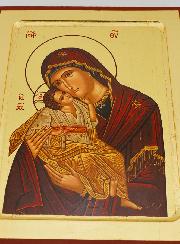 Icono religioso de la Virgen de la Ternura - 24 cm